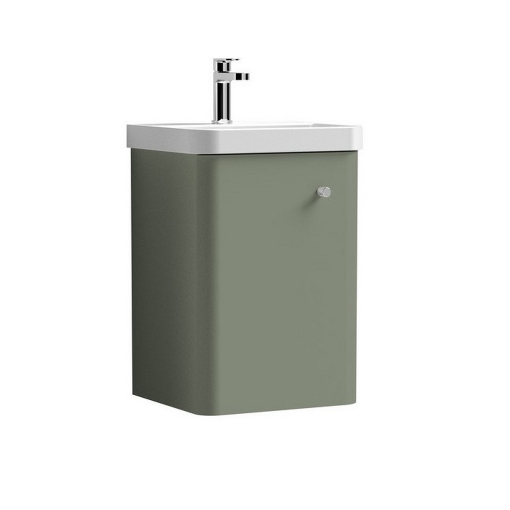Nuie Core 400mm Satin Green Wall Hung Unit With Basin (1)