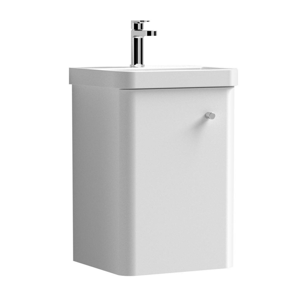 Nuie Core 400mm White Gloss Wall Hung Unit With Basin