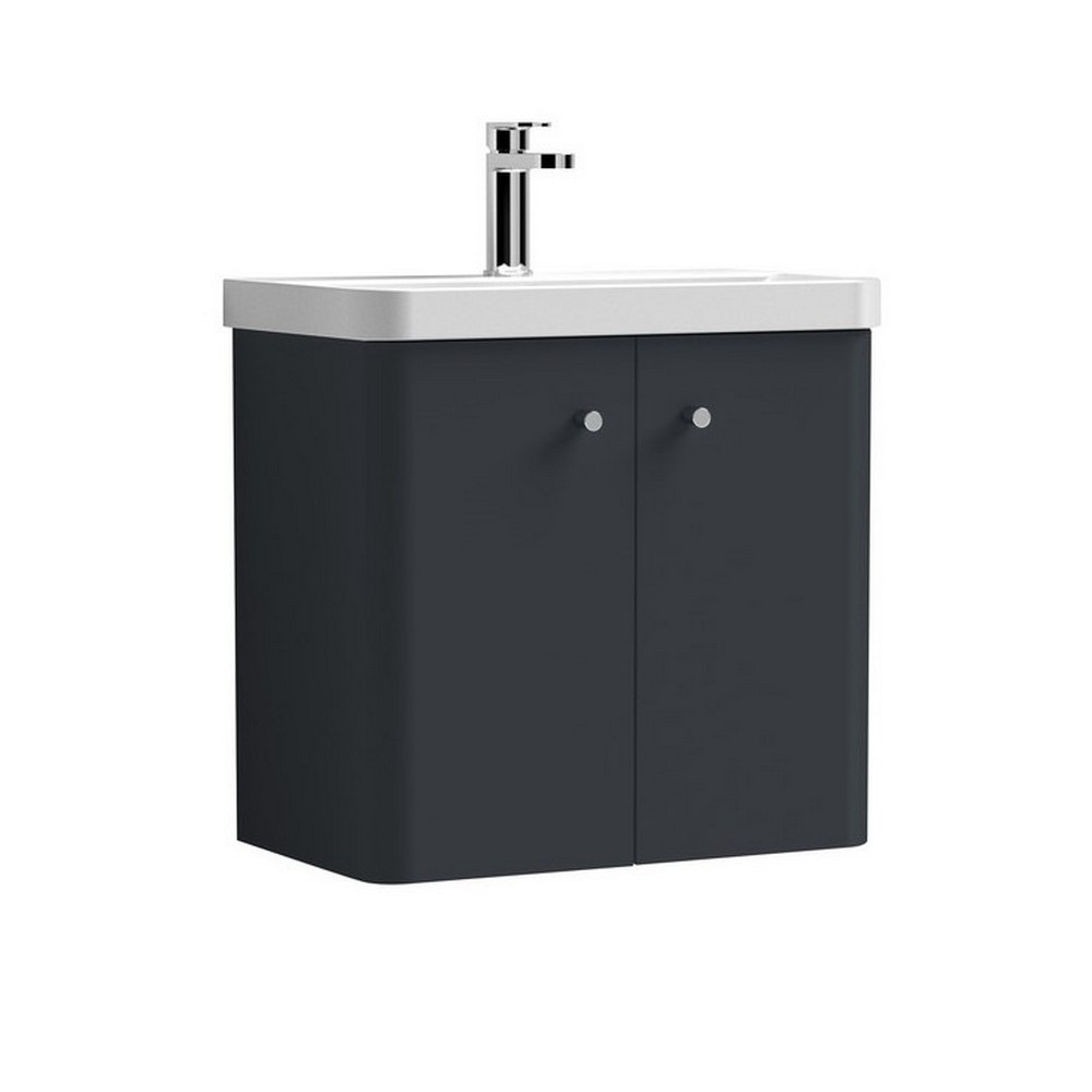 Nuie Core 600mm Satin Anthracite Wall Hung Unit With Basin (1)