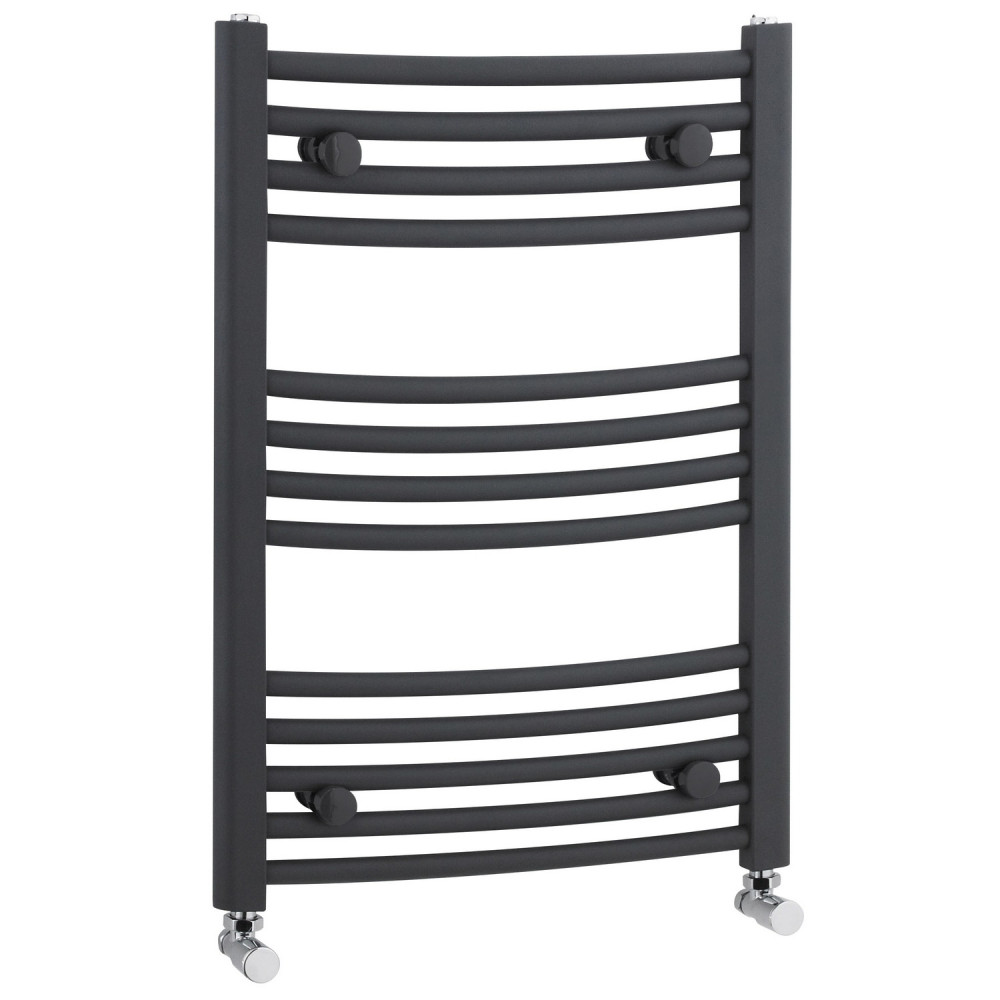 Nuie Crescent Anthracite 700 x 500mm Curved Ladder Rail