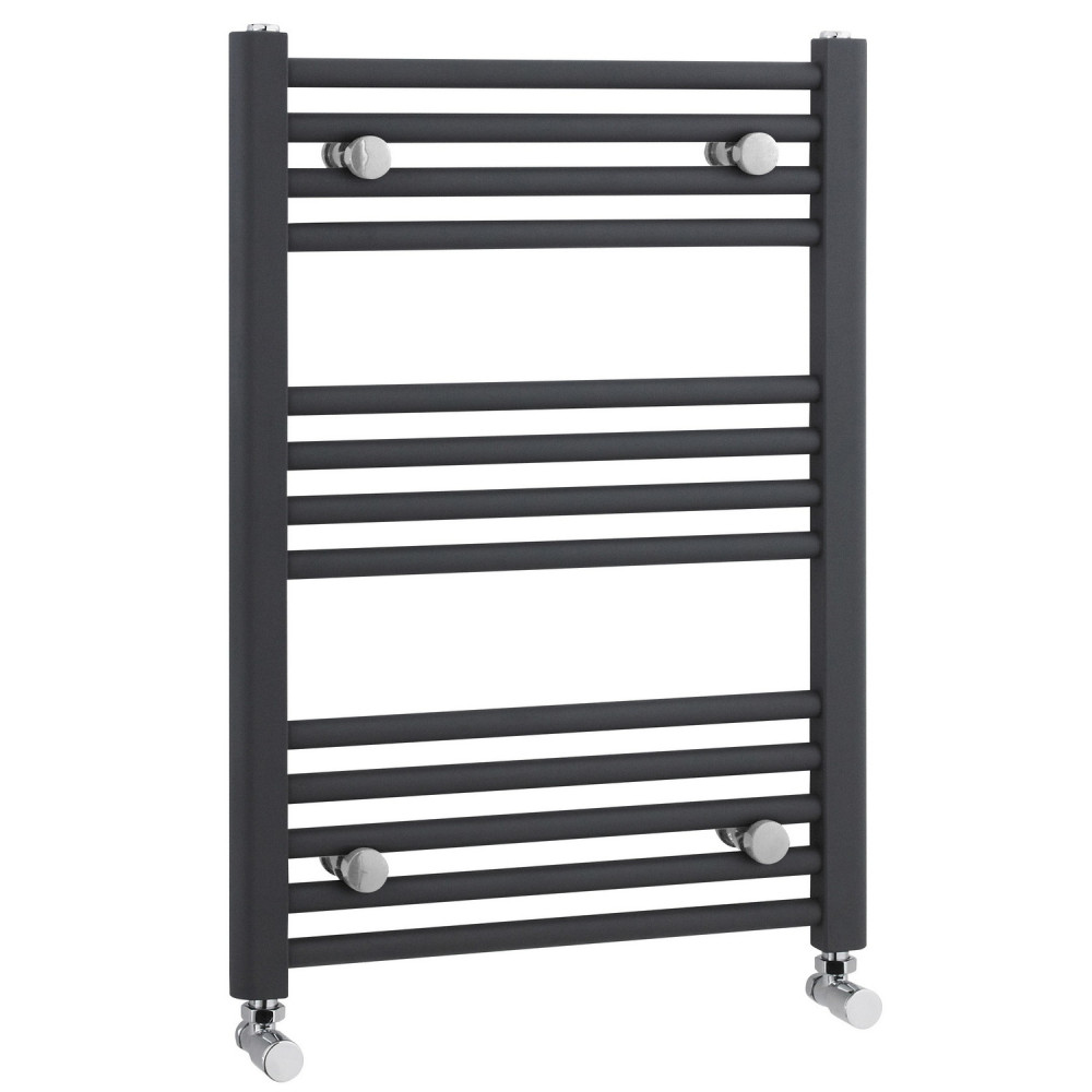 Nuie Crescent Anthracite 700 x 500mm Straight Ladder Rail