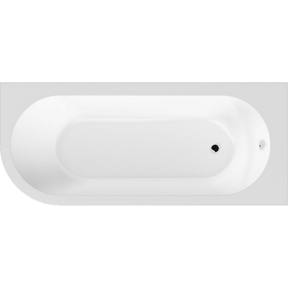 Nuie Crescent Right Handed 1700 x 725mm Back to Wall Corner Bath