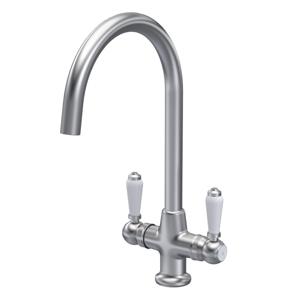 Nuie Cruciform Kitchen Sink Mixer in Brushed Nickel