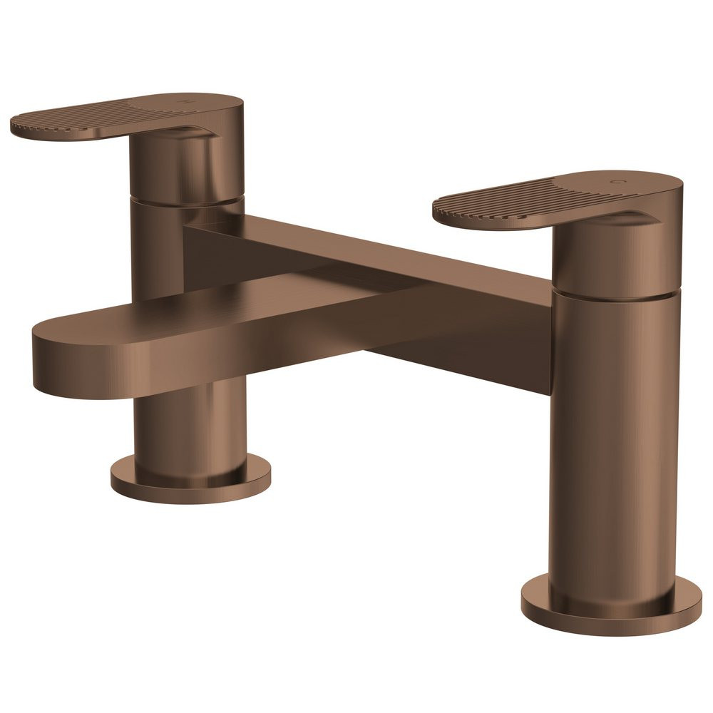 Nuie Cyprus Fluted Brushed Bronze Bath Filler