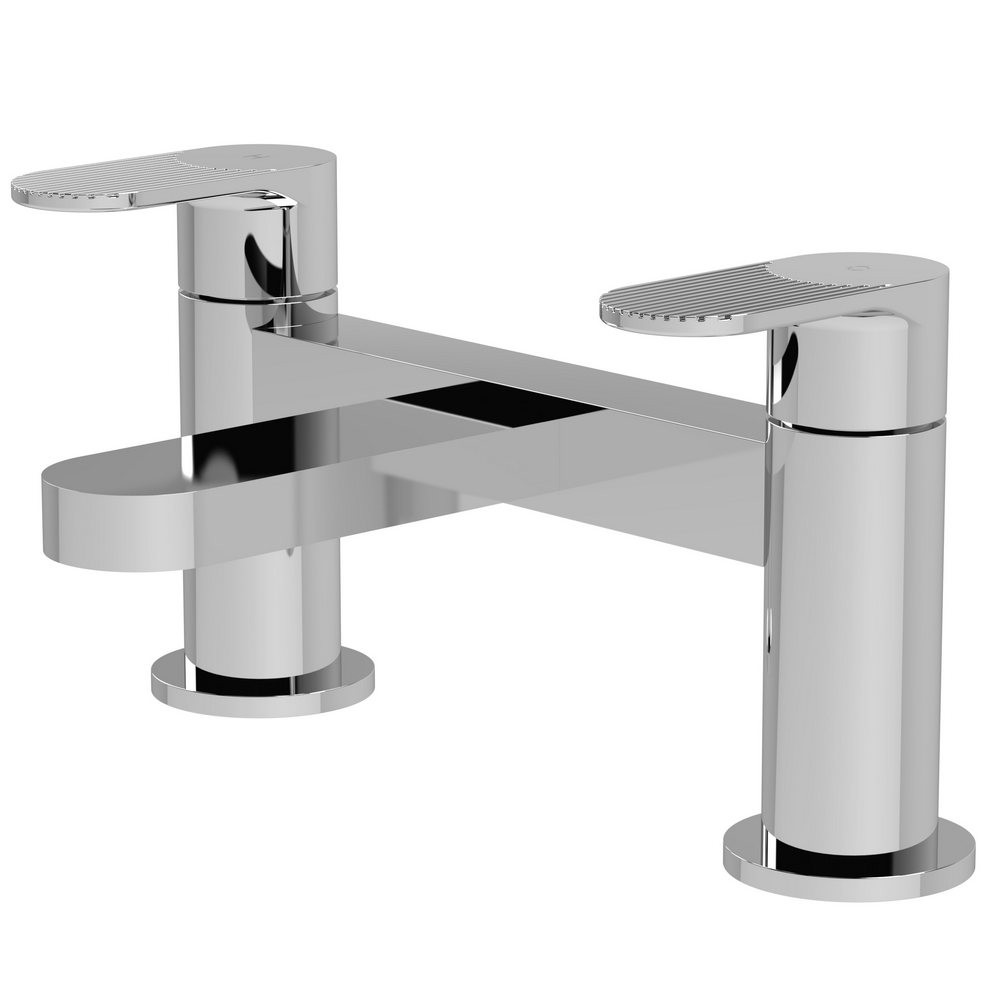 Nuie Cyprus Fluted Chrome Bath Filler