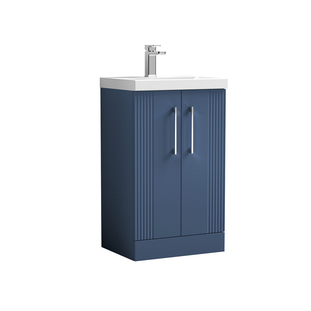 Nuie Deco 500mm Blue Floor Standing Unit with Basin (1)