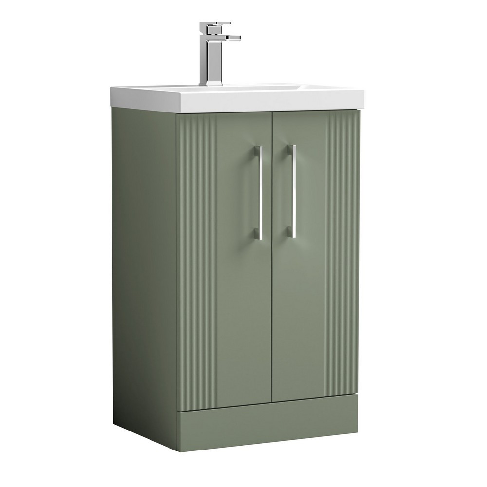 Nuie Deco 500mm Green Floor Standing Unit with Basin (1)