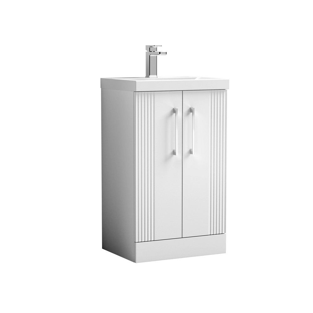 Nuie Deco 500mm White Floor Standing Unit with Basin (1)