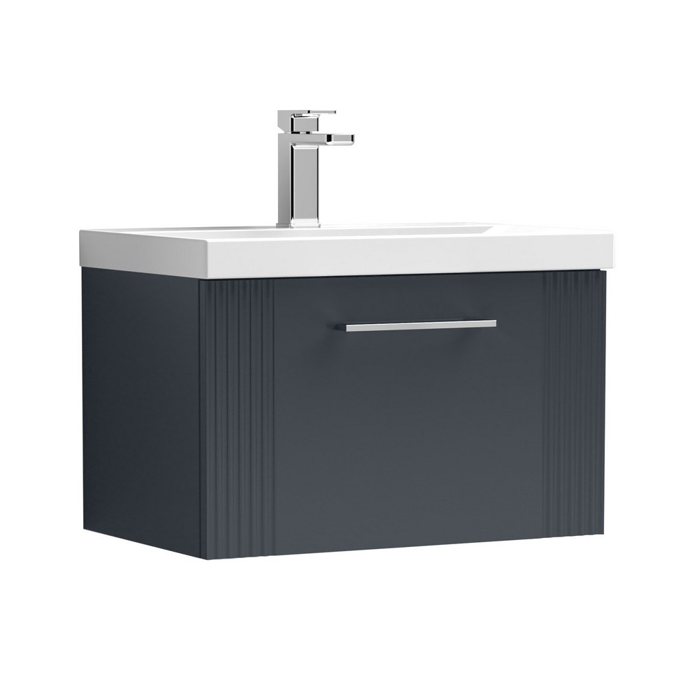 Nuie Deco 600mm Anthracite 1 Drawer Wall Hung Unit With Basin (1)