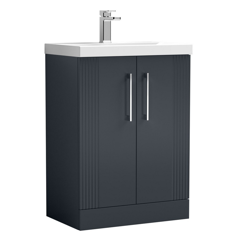 Nuie Deco 600mm Anthracite Floor Standing Unit with Basin