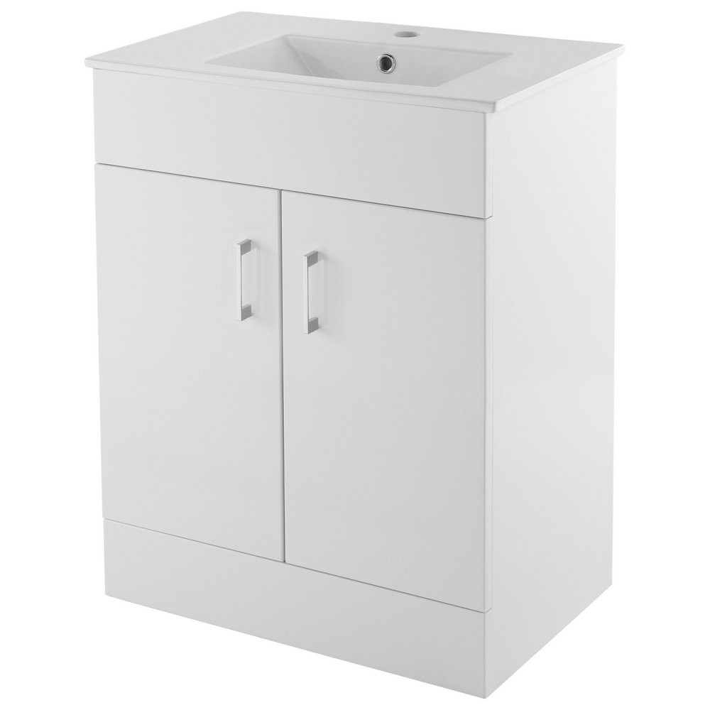 Nuie Eden 600mm Floor Standing Vanity Unit with Minimalist Basin