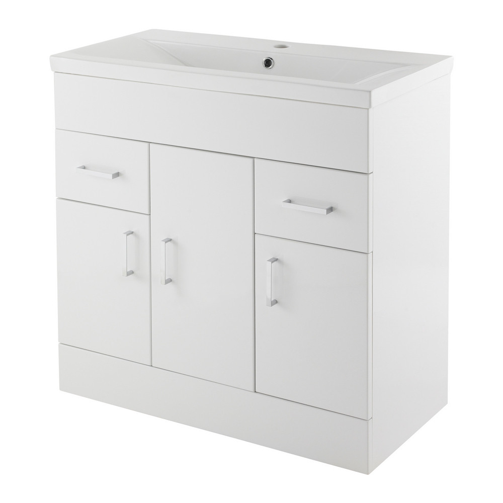 Nuie Eden 800mm Floor Standing Vanity Unit with Minimalist Basin
