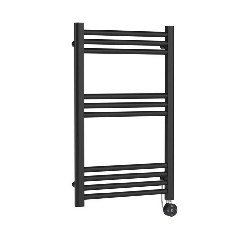 Nuie Electric Rounded 800 x 500mm Flat Towel Rail in Anthracite (1)
