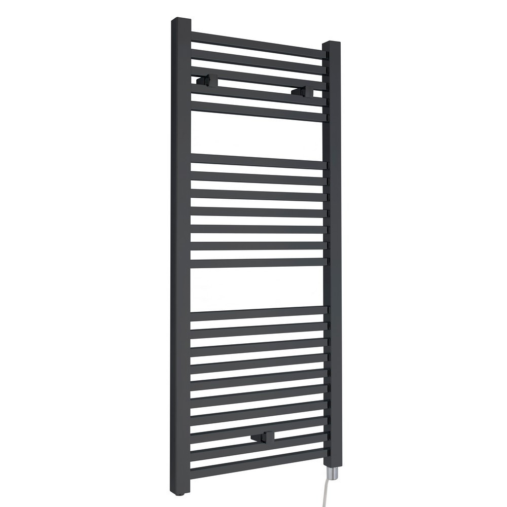 Nuie Electric Square Anthracite Ladder Towel Rail 1110 x 500mm (1)