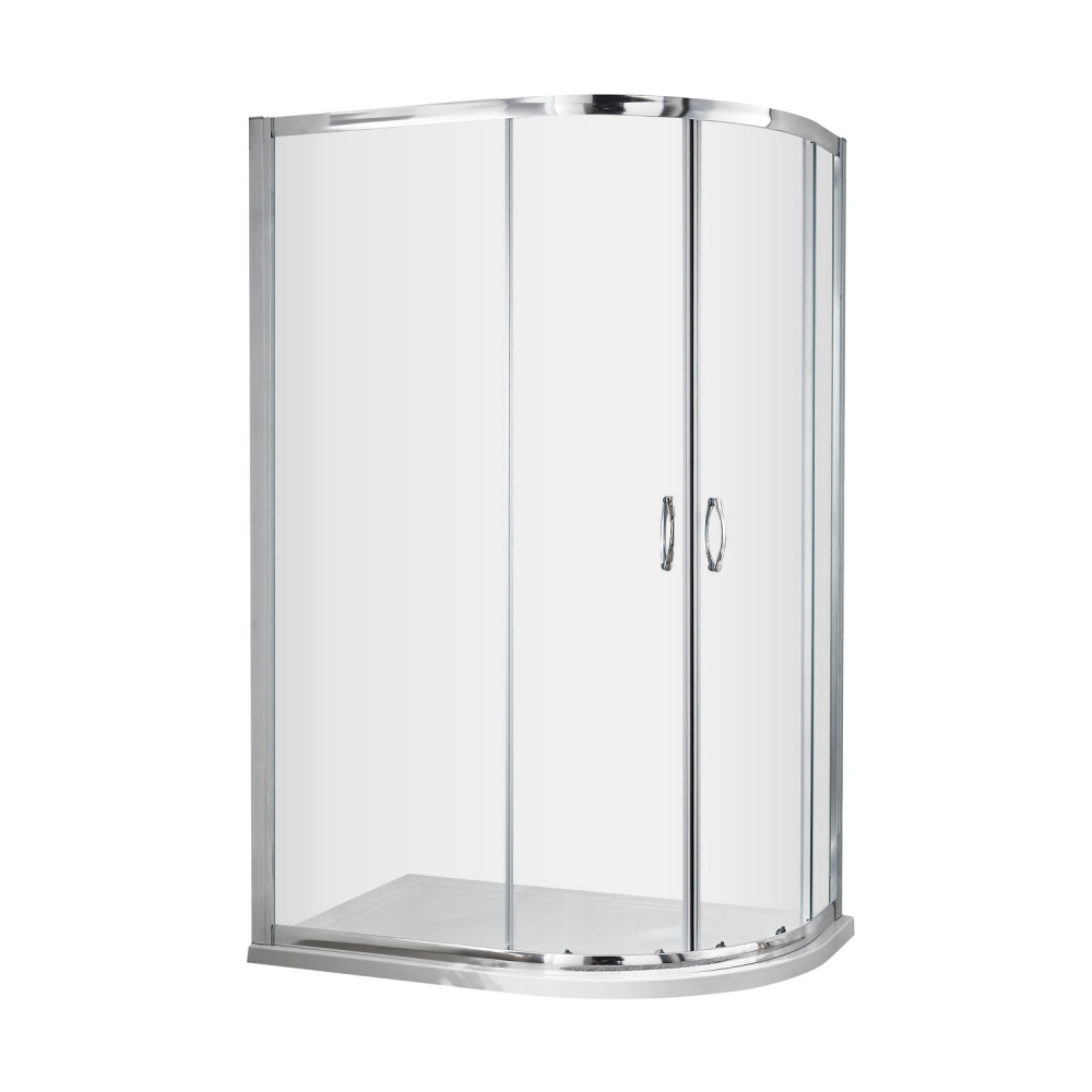 Nuie Ella Chrome 1000 x 800mm Offset Quadrant Shower Enclosure