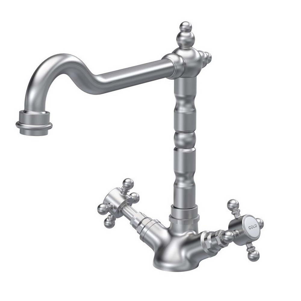 Nuie French Classic Mono Sink Mixer in Brushed Nickel