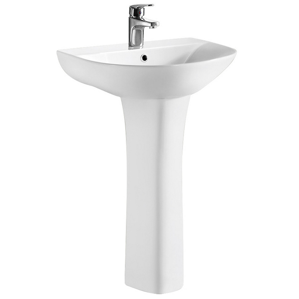 Nuie Freya 550mm 1TH Basin and Pedestal