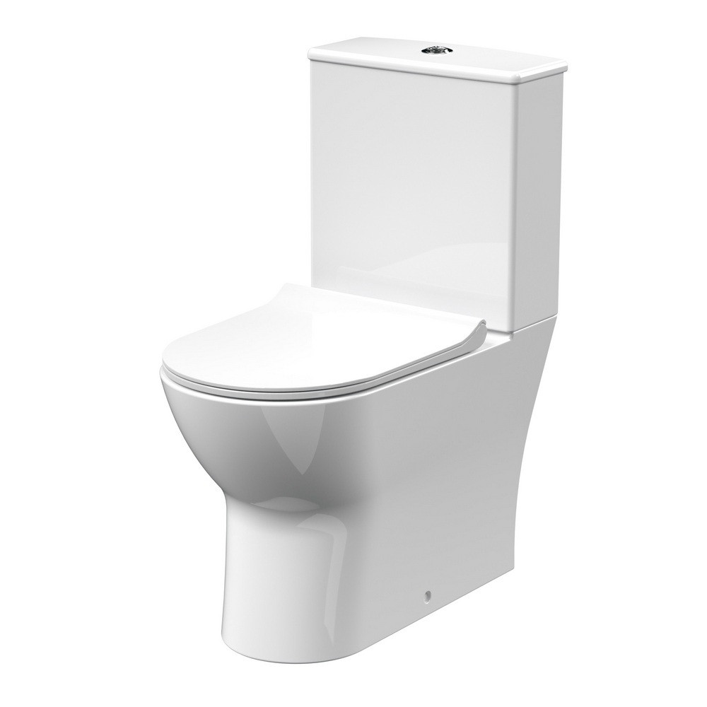 Nuie Freya Round Semi Flush To Wall Close Coupled WC Unit