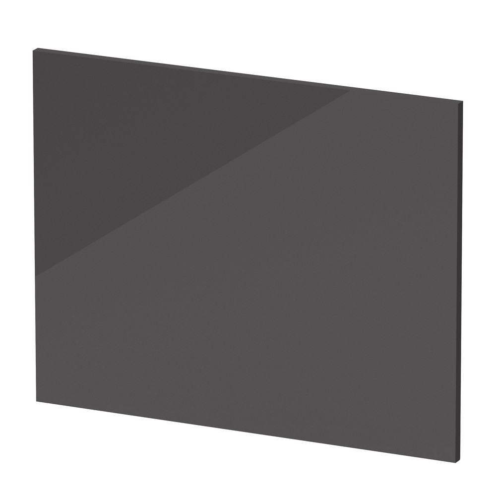 Nuie Gloss Grey 700mm L Shaped Shower Bath End Panel