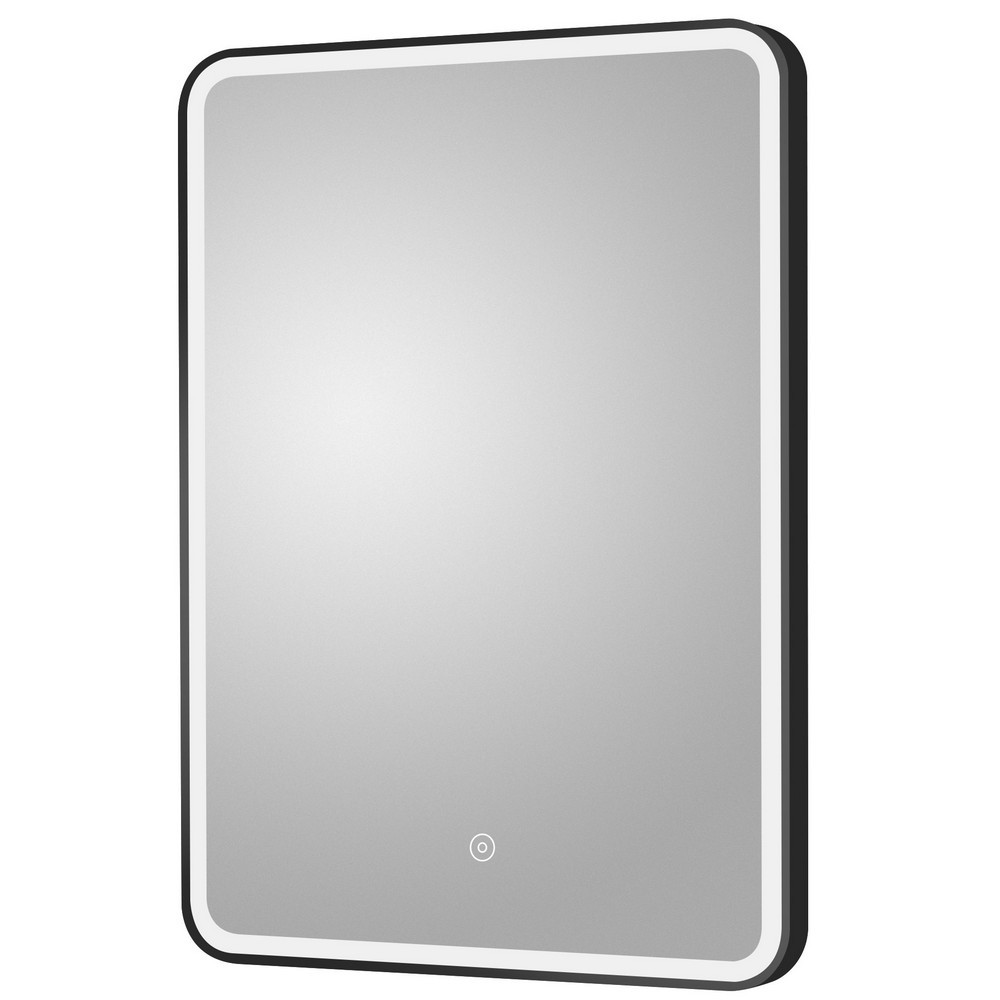 Nuie Hydrus Black Framed LED Mirror with Touch Sensor