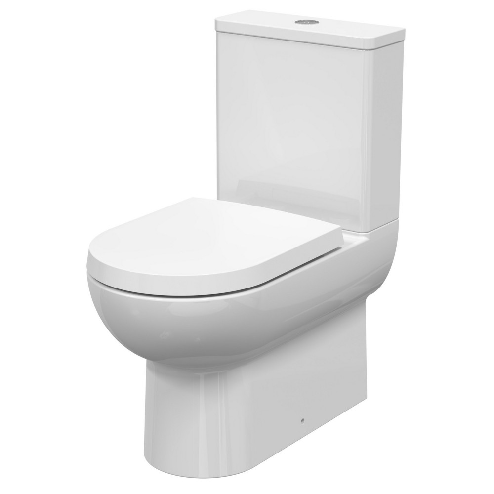 Nuie Isla Flush to Wall Close Coupled WC Pan with Seat