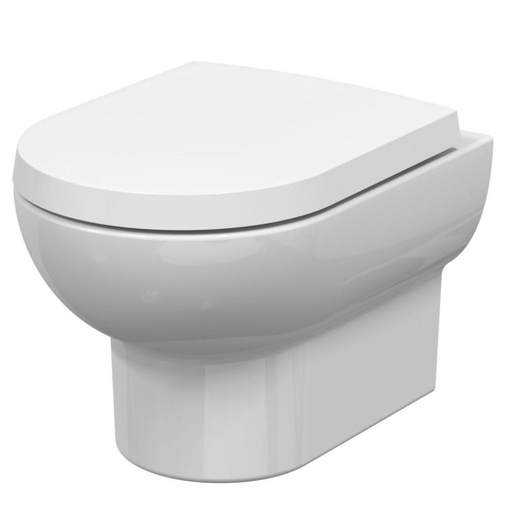 Nuie Isla Round Wall Hung WC Pan with Seat