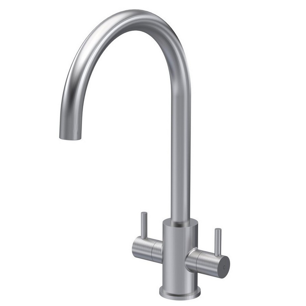 Nuie Lachen Mono Dual Lever Kitchen Tap in Brushed Nickel (1)