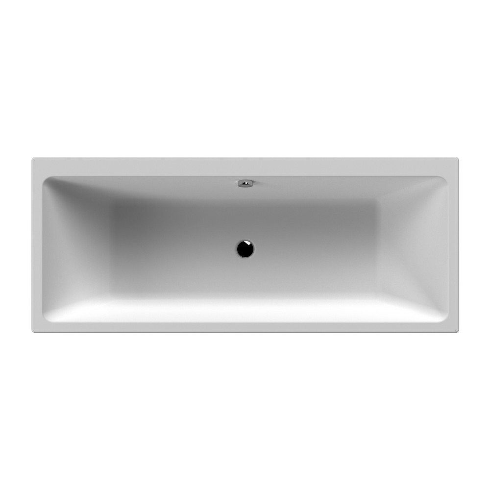 Nuie Linton Thin Edge Double Ended 1700 x 700mm Squared Bath