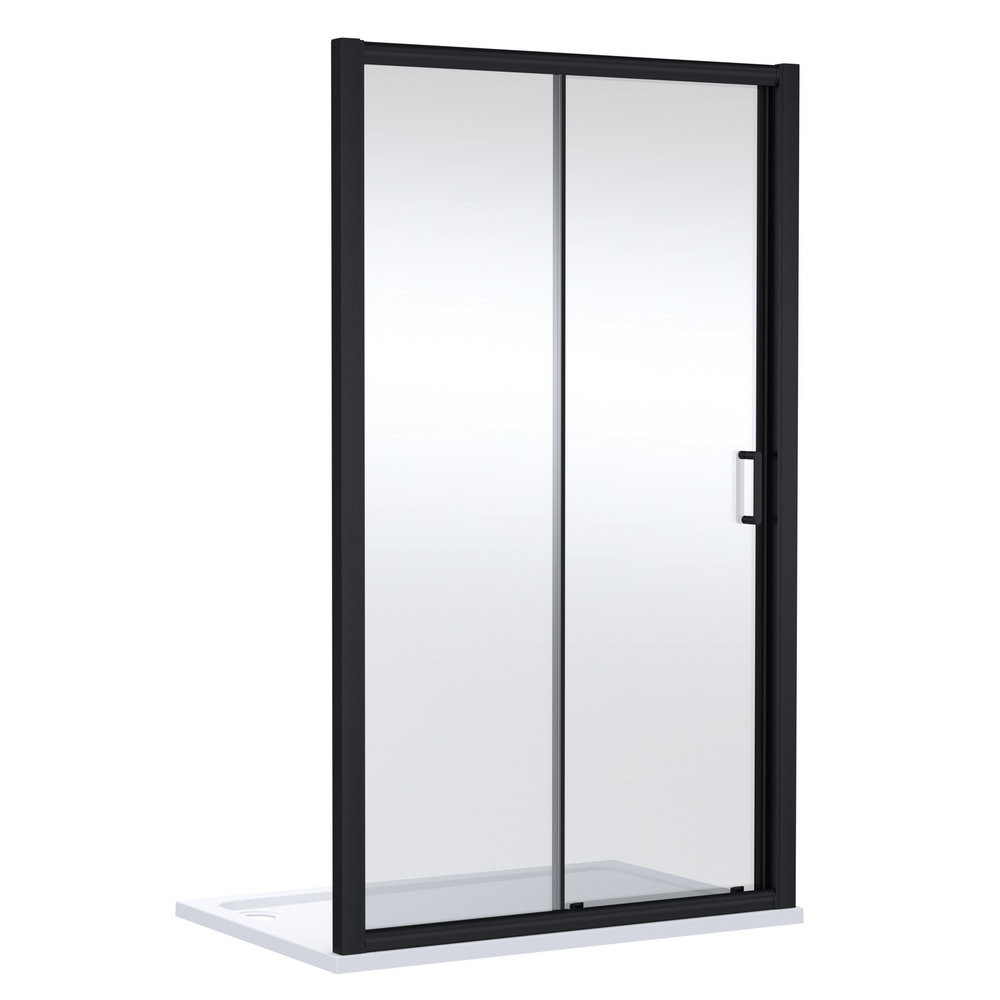 Nuie Lucie 1200mm Sliding Shower Door in Black