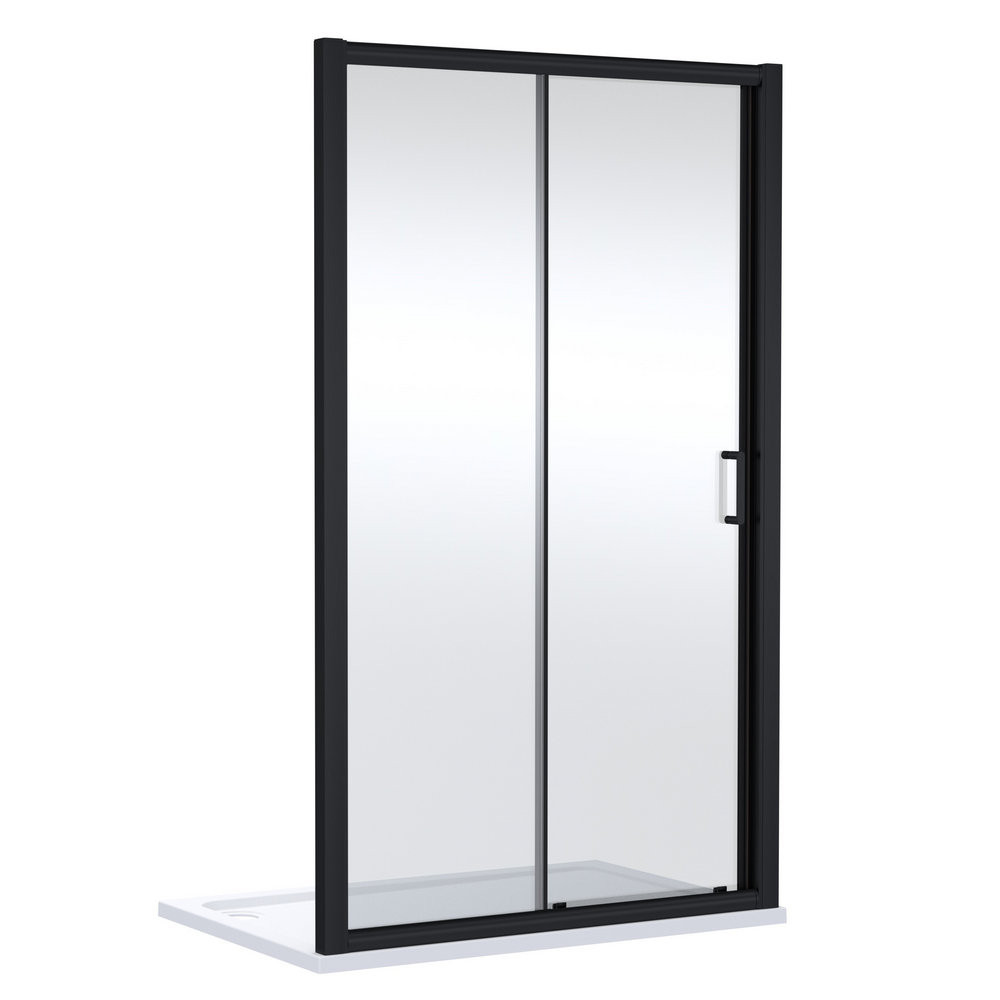 Nuie Lucie 1700mm Sliding Shower Door in Black