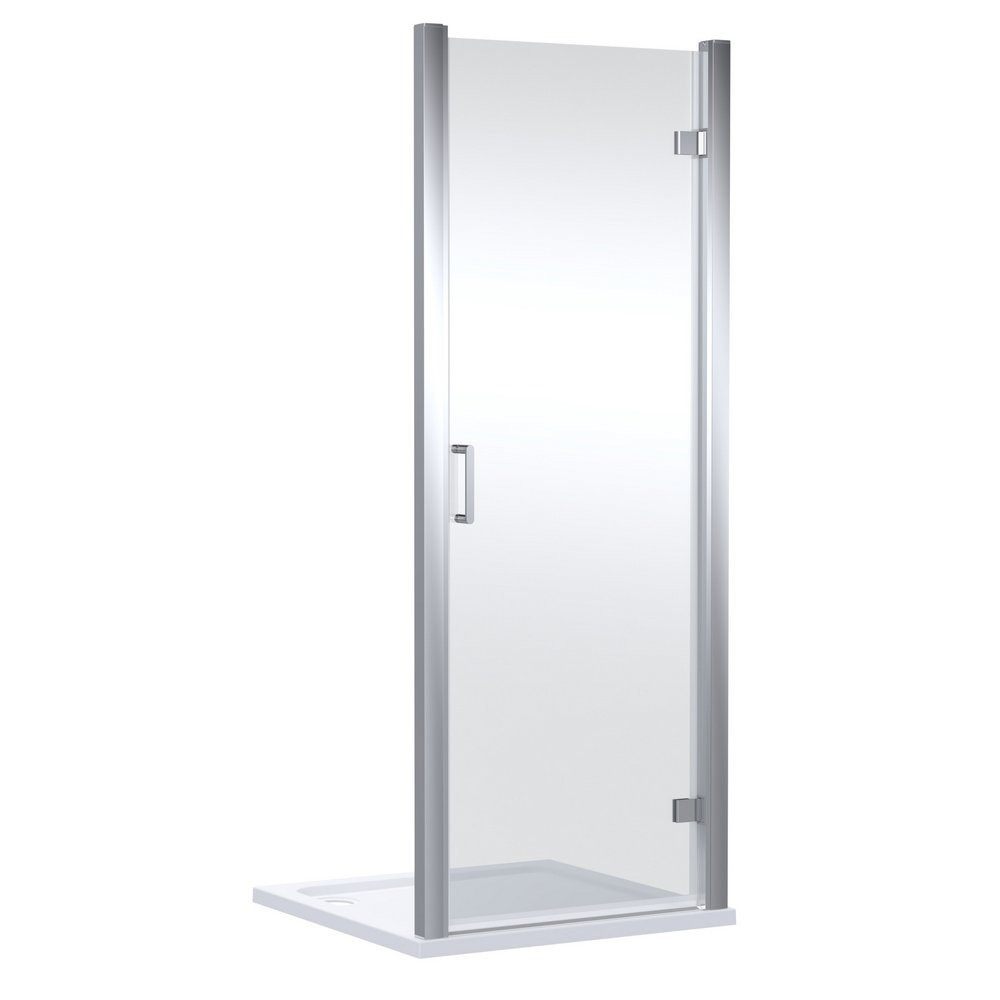 Nuie Lucie 800mm Hinged Shower Door in Chrome