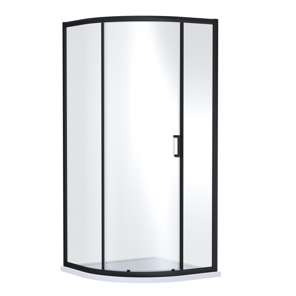 Nuie Lucie 900mm Single Entry Quadrant Shower Enclosure in Black