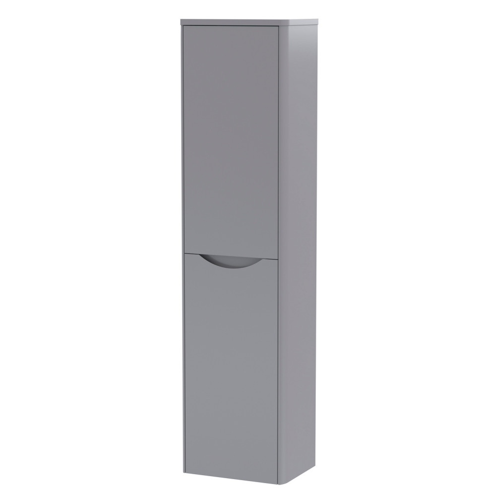 Nuie Lunar 400mm Satin Grey Wall Hung Tall Unit