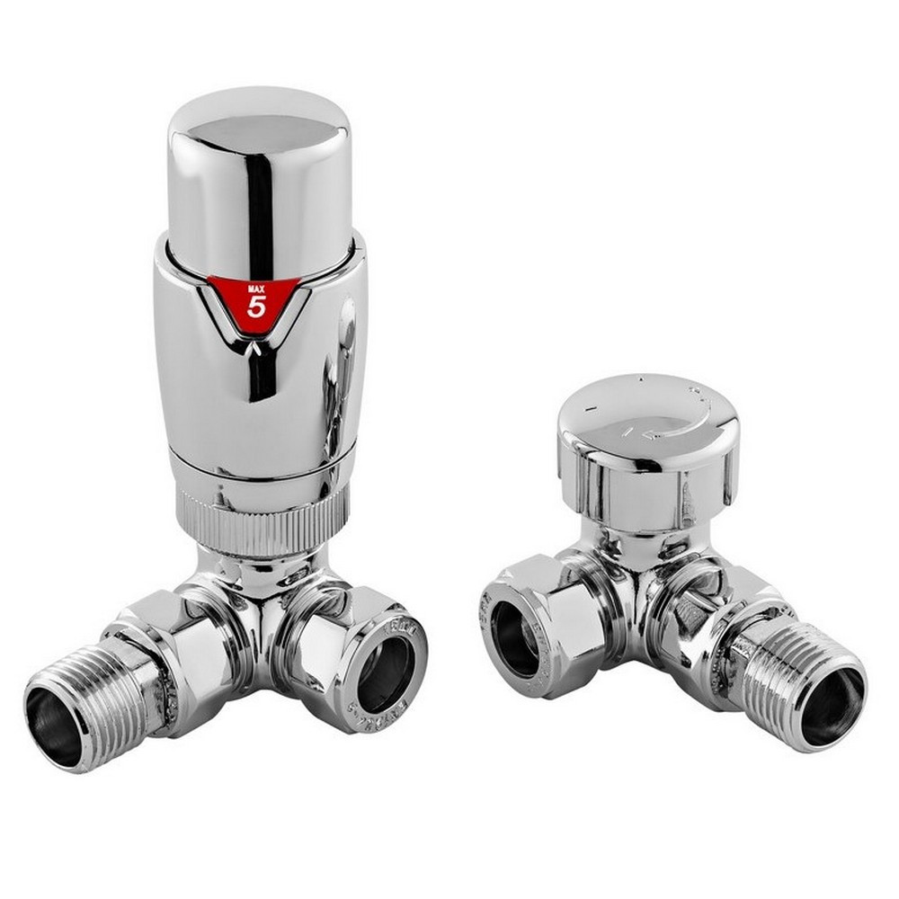 Nuie Luxury Thermostatic Corner Radiator Valves Pack