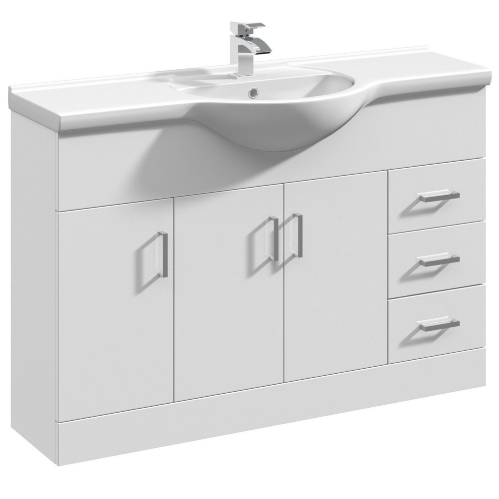 Nuie Mayford 1200mm Floor Standing Vanity Unit with Basin