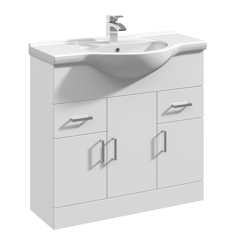 Nuie Mayford 850mm Floor Standing Vanity Unit with Basin