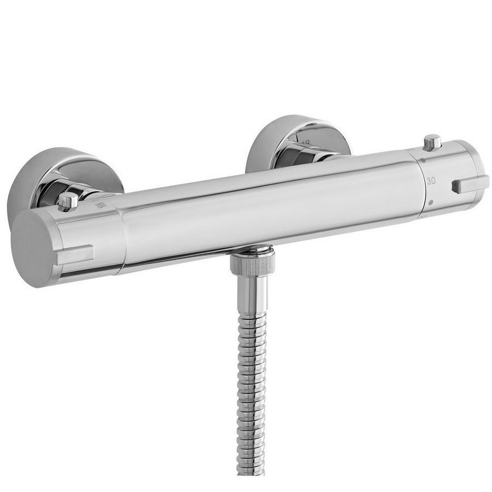 Nuie Minimalist Thermostatic Shower Bar Valve in Chrome