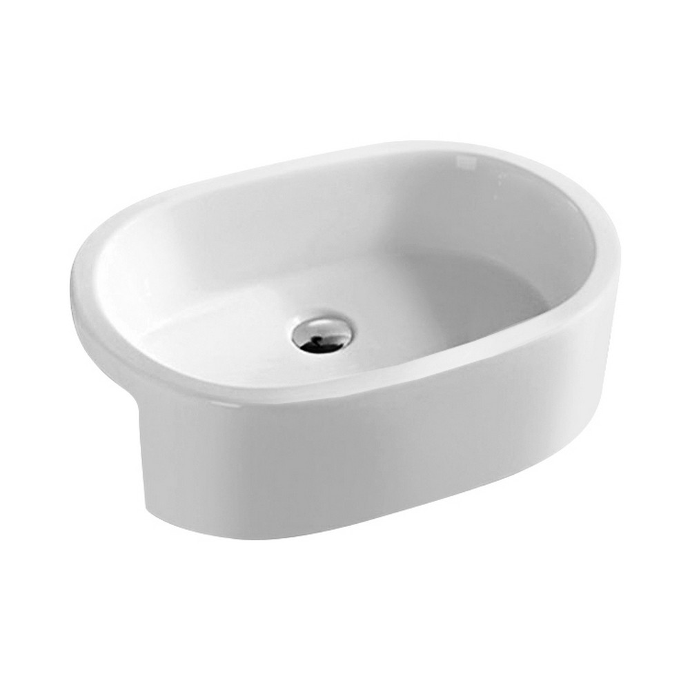 Nuie Oval Semi Recess Basin 520mm