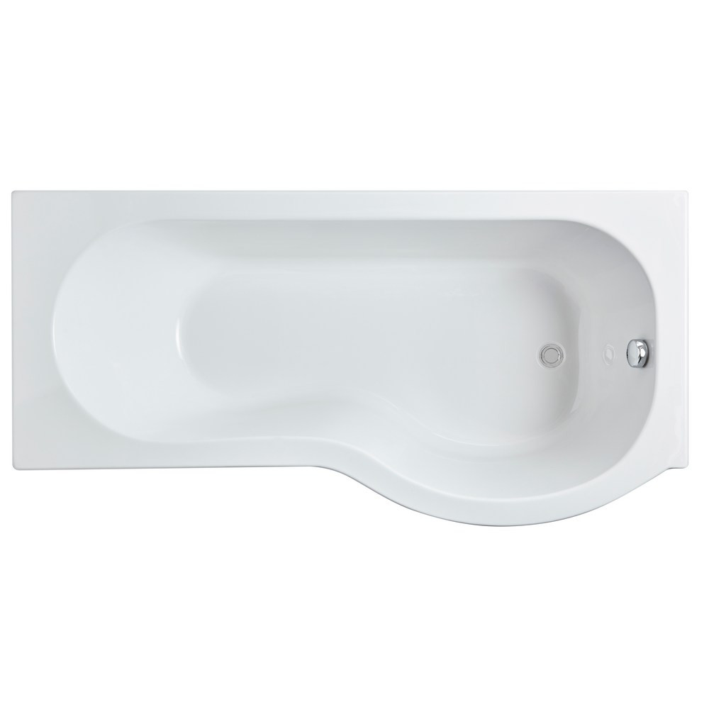 Nuie P Shaped Right Hand 1700 x 850mm Shower Bath (1)