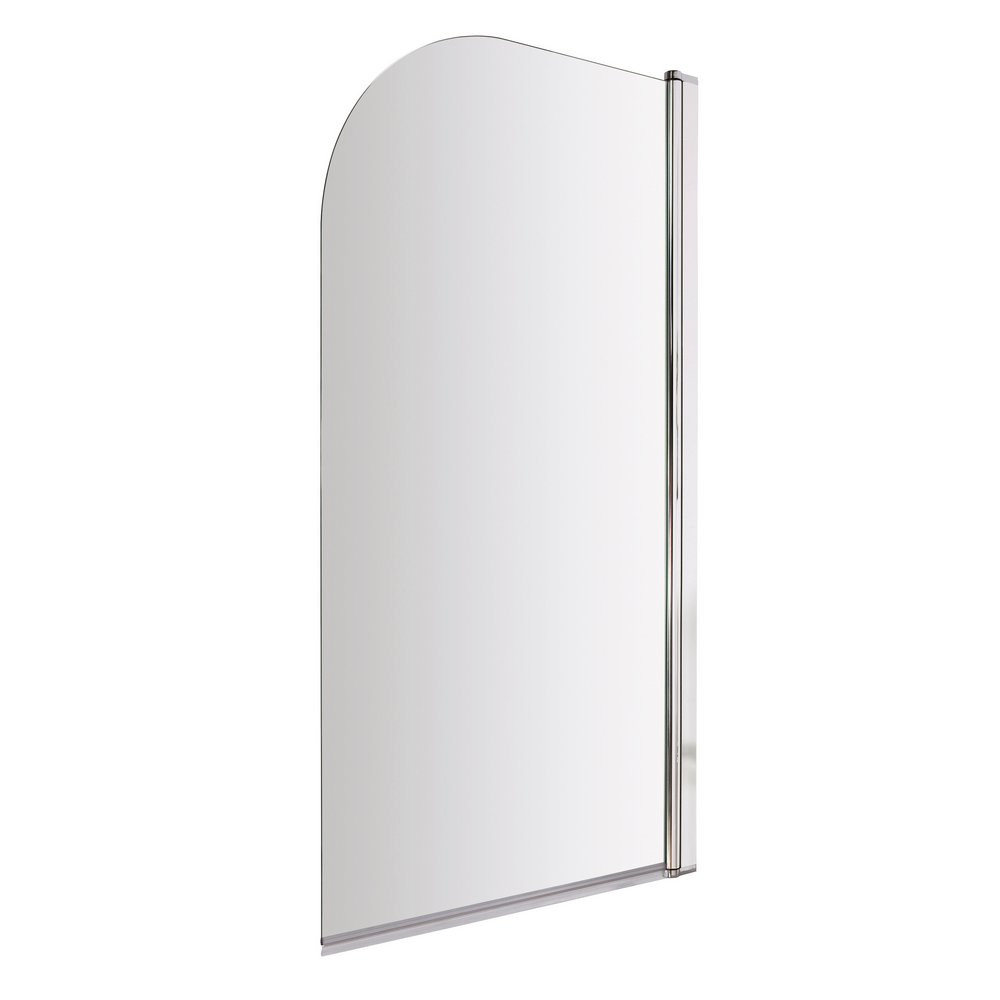 Nuie Pacific Polished Chrome 6mm Round Hinged Bath Screen