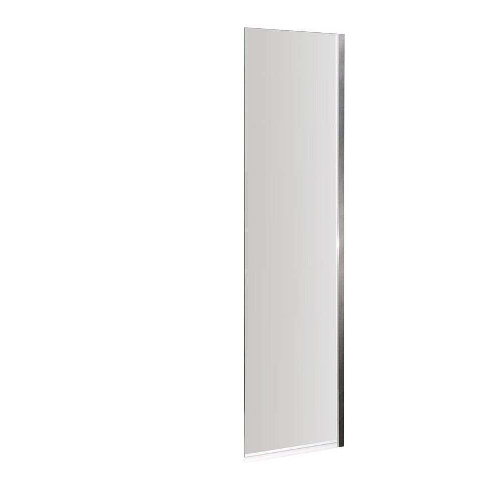 Nuie Pacific Polished Chrome 6mm Square Fixed Bath Screen (1)