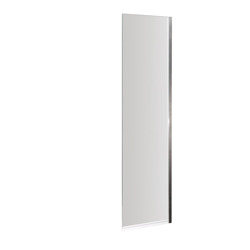 Nuie Pacific Polished Chrome 6mm Square Fixed Bath Screen