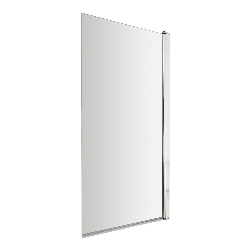 Nuie Pacific Polished Chrome 6mm Square Hinged Bath Screen (1)