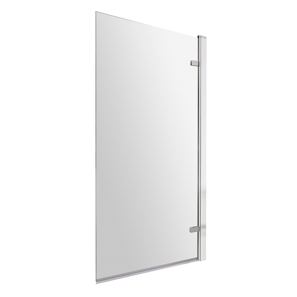Nuie Pacific Polished Chrome 8mm Square Hinged Bath Screen (1)
