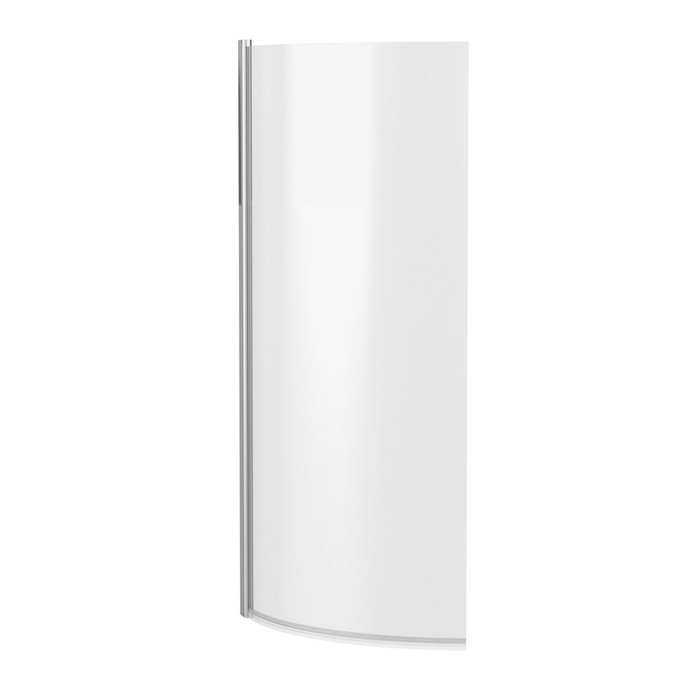 Nuie Pacific Polished Chrome Curved Hinged P Bath Screen