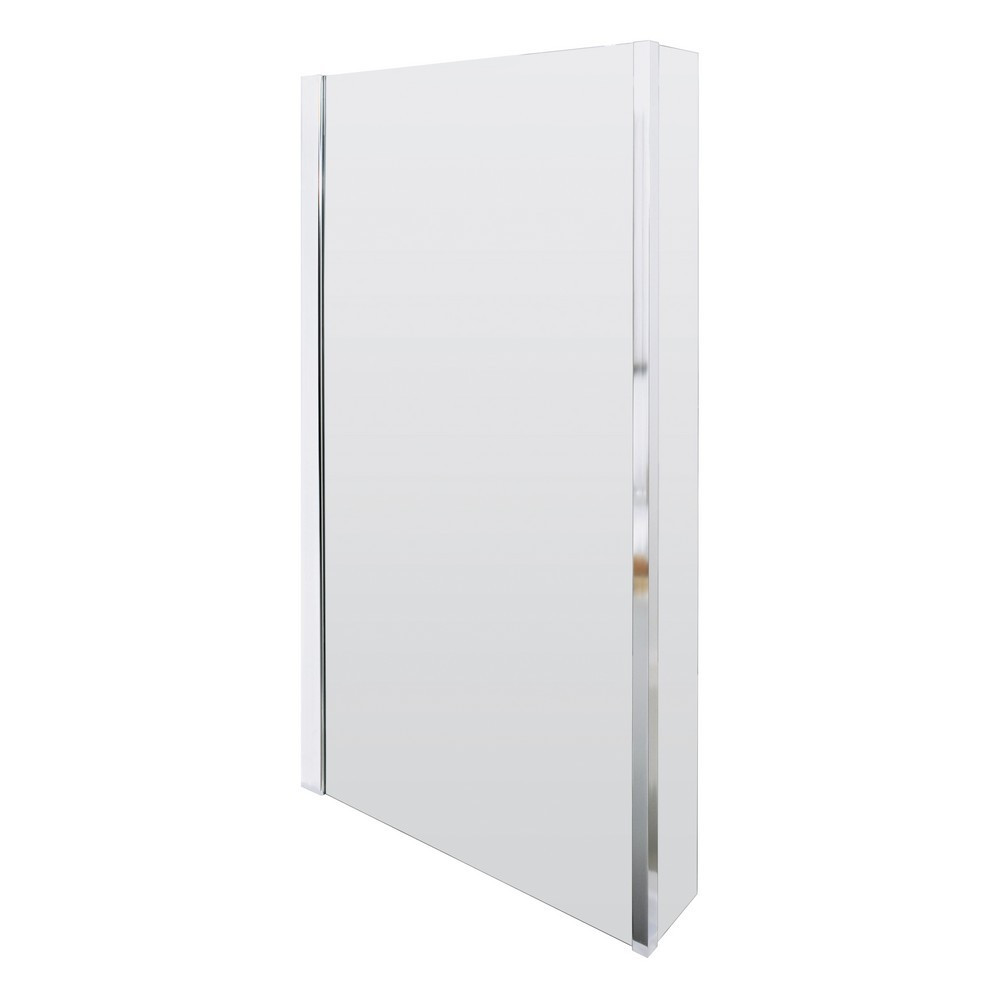 Nuie Pacific Polished Chrome L Shape Fixed Bath Screen