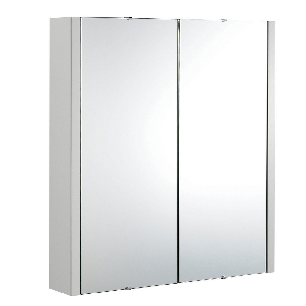 Nuie Parade 600mm Gloss Grey Mist Mirror Cabinet (1)