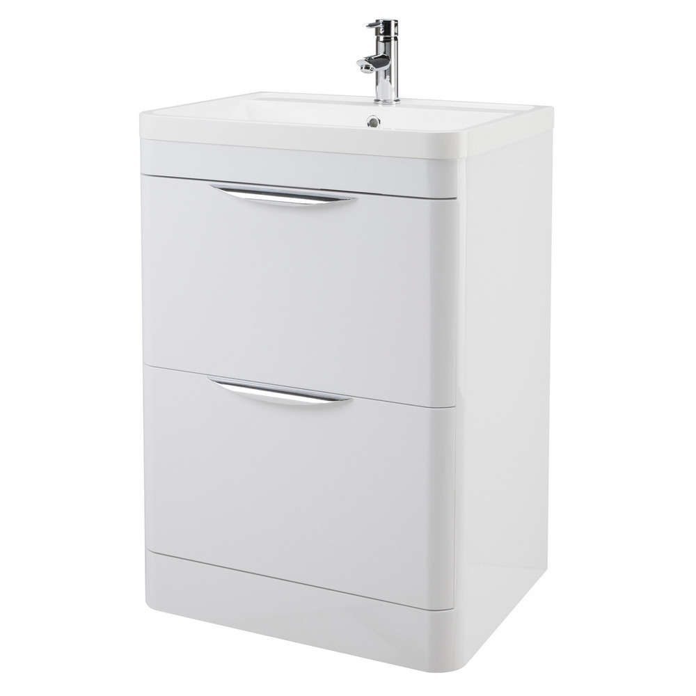 Nuie Parade 600mm Gloss White Floor Standing Unit with Basin (1)