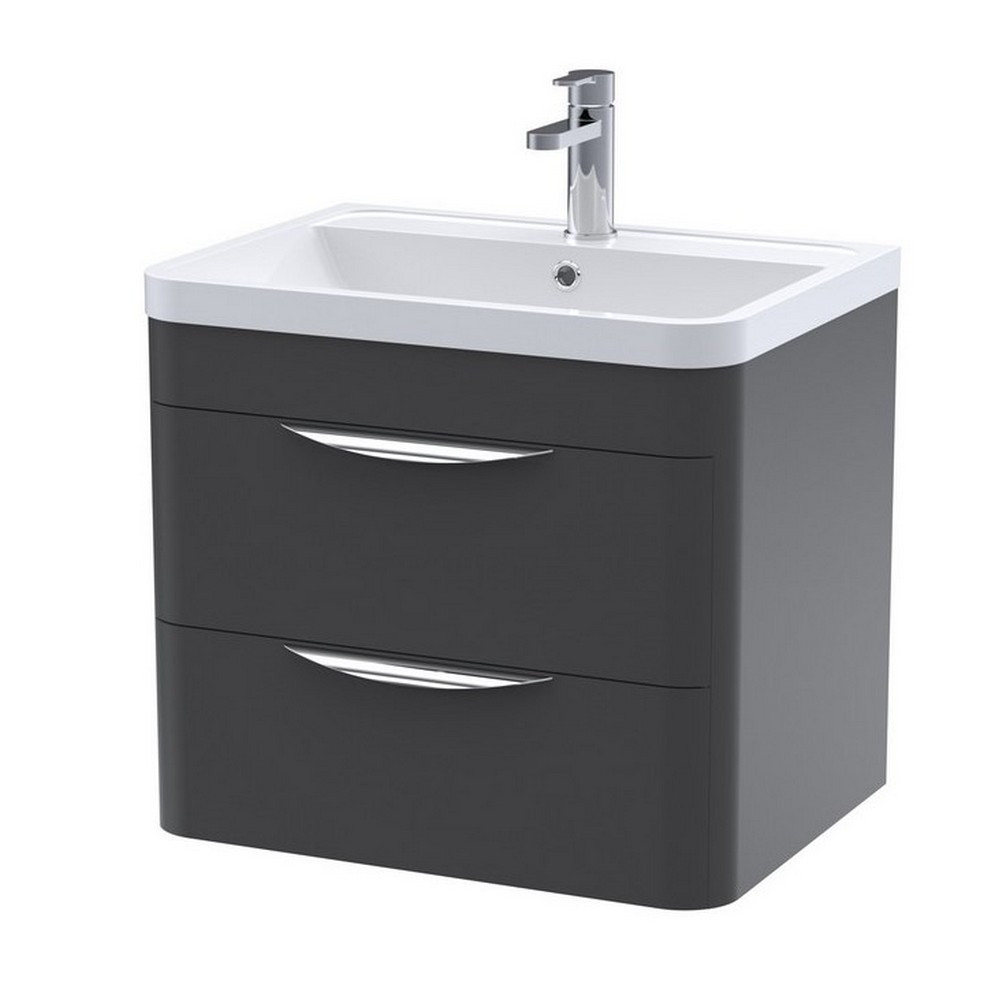 Nuie Parade 600mm Satin Anthracite Wall Hung Unit with Basin (1)