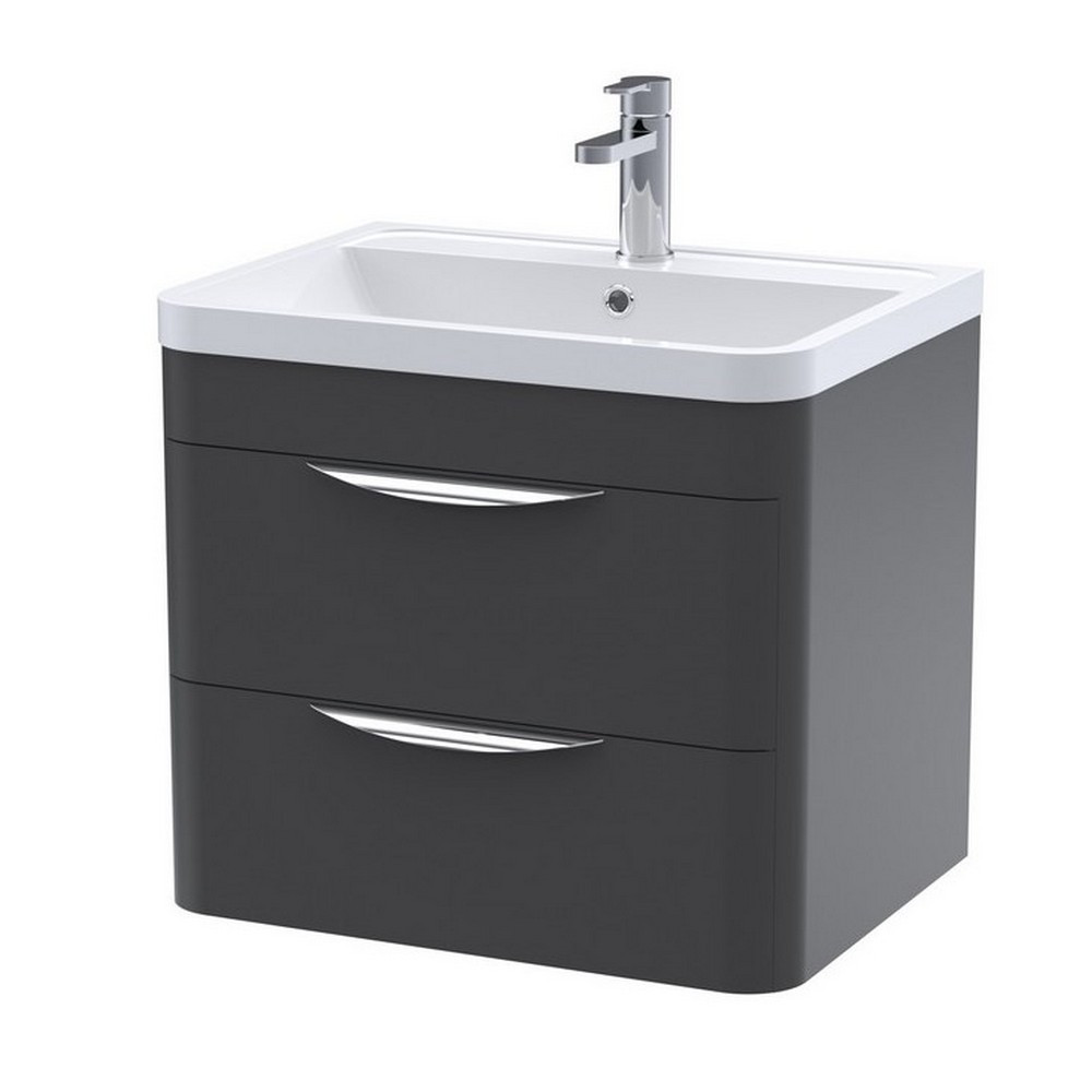 Nuie Parade 600mm Satin Anthracite Wall Hung Unit with Basin